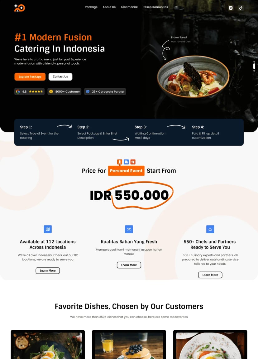 Landing Page mobile mockup preview